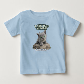 Funny Cat Kids T-Shirt – Russian Blue Kitten