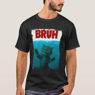 Funny Cat Kitten Bruh Meme Funny som säger Parody T Shirt