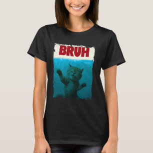 Funny Cat Kitten Bruh Meme Funny som säger Parody T Shirt