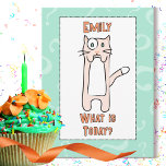 Funny Cat Kitten Tecknad Humous Birthday Kort<br><div class="desc">Det här roliga kattunge-kortet är perfekt för din kattälskare,  ung eller gammal. Anpassa ditt meddelande och få någon att le:)</div>