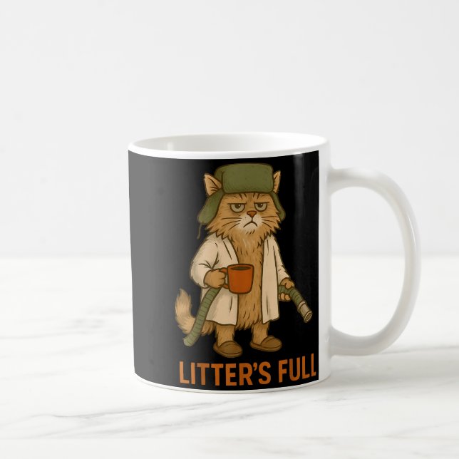 Funny Cat Litter's Full Christmas Cat Xmas Women M Kaffemugg (Höger)