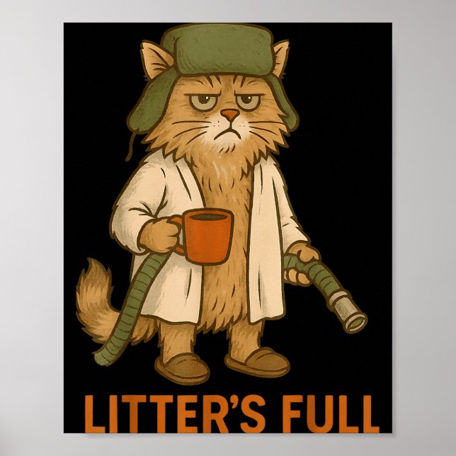 Funny Cat Litter's Full Christmas Cat Xmas Women M Poster (Framsidan)