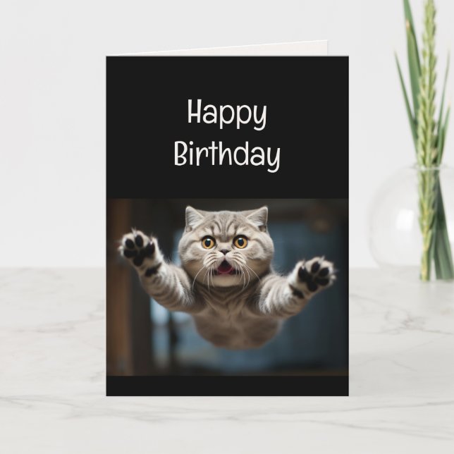 Funny Cat Lover Birthday Animal Kort (Framsida)