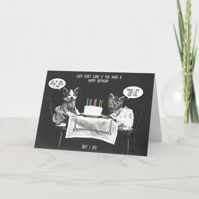 Funny Cat Lover Birthday-kort Tack Kort (Framsida)