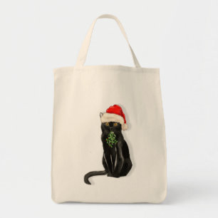 Funny Cat Lover Black Bombay jul Kattunge Tygkasse