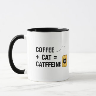 Funny  Cat Lover Caffeine Addict Gift Mugg