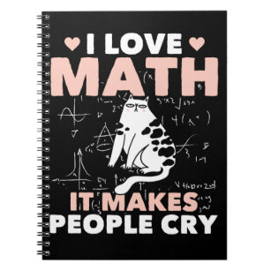 Funny Cat Lover Mathematics Humor Math Nerd Anteckningsbok