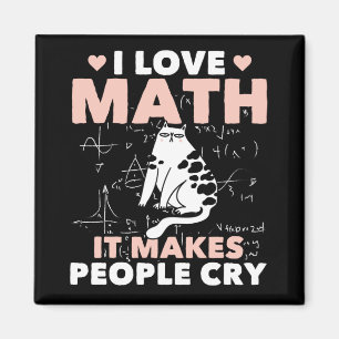 Funny Cat Lover Mathematics Humor Math Nerd Magnet