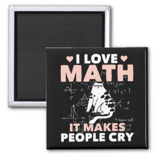 Funny Cat Lover Mathematics Humor Math Nerd Magnet