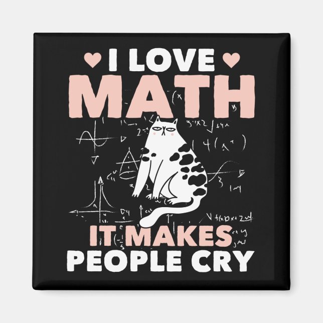 Funny Cat Lover Mathematics Humor Math Nerd Magnet (Framsidan)