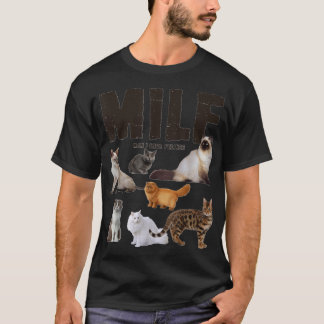 Funny Cat Lover MILF Man I Kärlek Kattdjur T Shirt