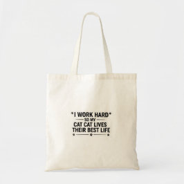 Funny Cat Lover Tote Bag Tygkasse