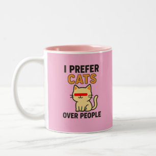 Funny Cat Lover Två-Tonad Mugg