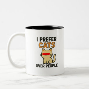 Funny Cat Lover Två-Tonad Mugg