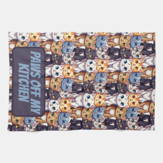 Funny Cat Lovers Paws Off My Kitchen Kökshandduk