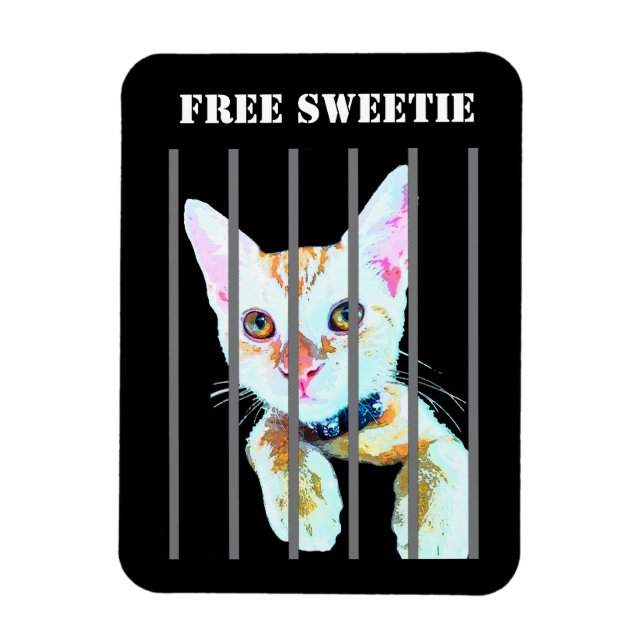 Funny Cat Magnet-Free Sweets Magnet (Vertikal)