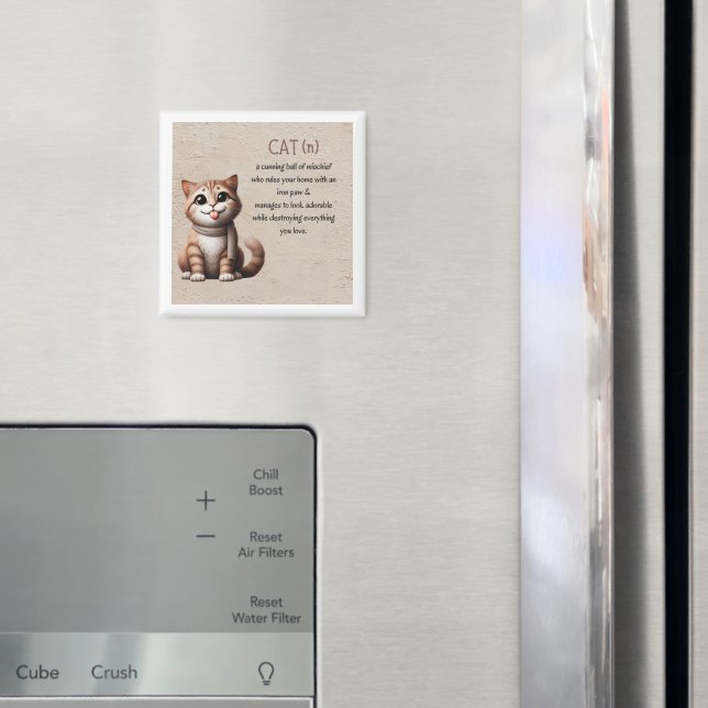 Funny Cat Magnet - Sommar Pet Decor (In Situ (Fridge))