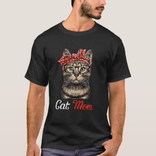 Funny Cat Mamma Cat Lovers Cute Kitten Bandana Mot T Shirt