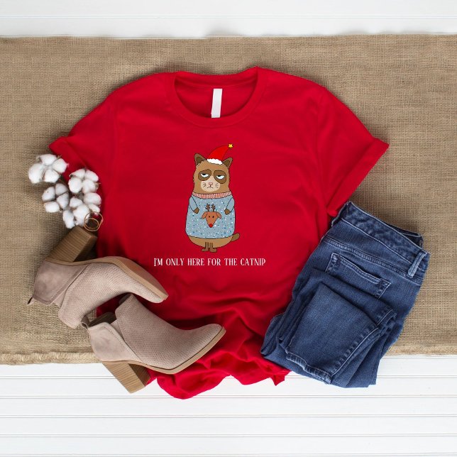 Funny Cat Mamma jul T Shirt (Skapare uppladdad)