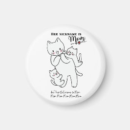 Funny Cat Mamma Magnet