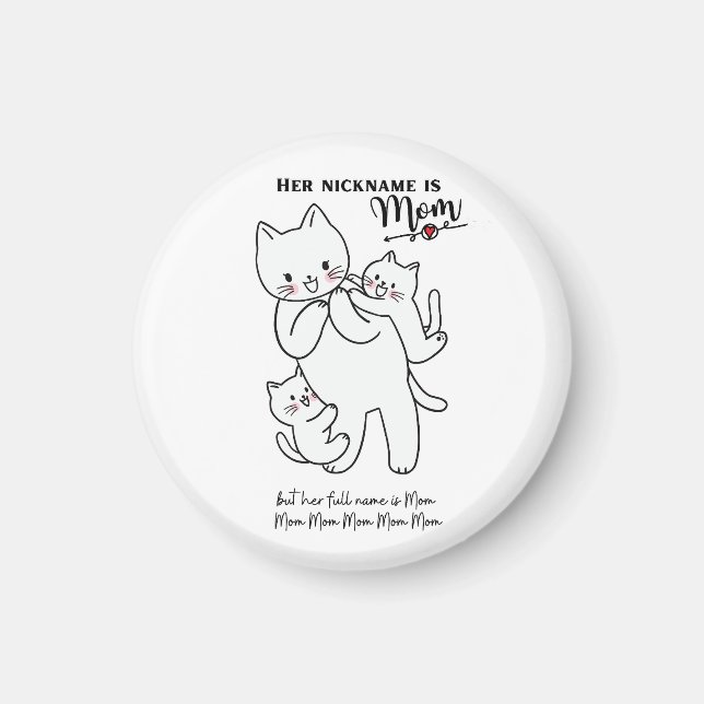 Funny Cat Mamma Magnet (Framsidan)