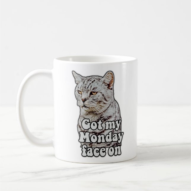 Funny cat meme for kitty lovers and cat lovers kaffemugg (Vänster)
