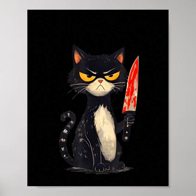 Funny Cat Meme I Require Snacks Design Men Women  Poster (Framsidan)