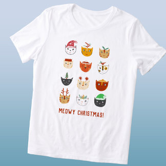 Funny Cat Meowy jul T Shirt