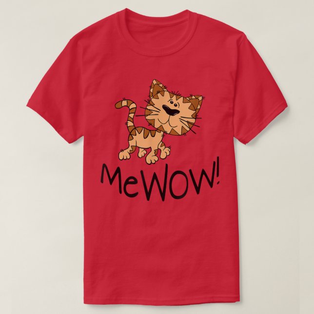 Funny Cat Mewow Kitten  T Shirt (Design framsida)