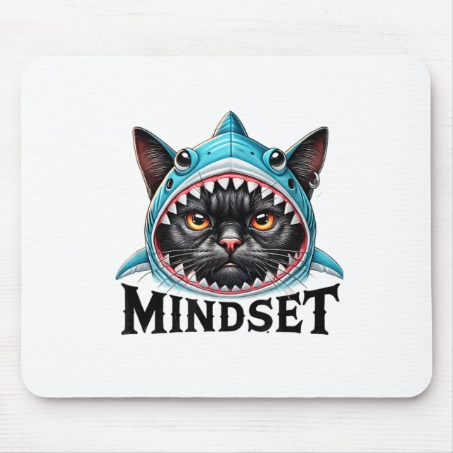 Funny Cat, Mindset Motivational Saying, Shark  Musmatta (Framsidan)