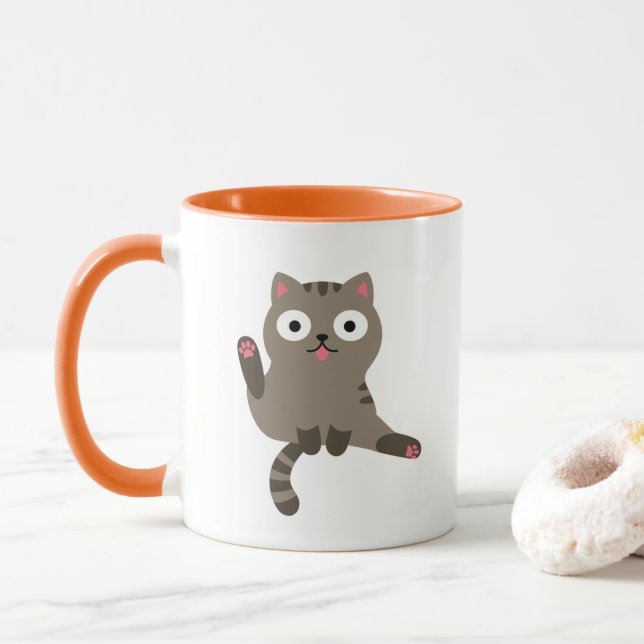 Funny Cat Mugg (Med munk)