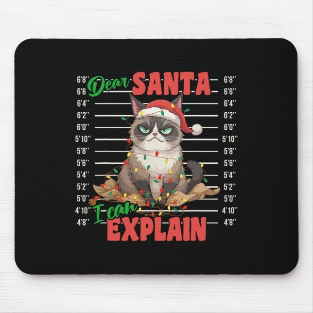 Funny Cat Mugshot Bästa Santa I kan förklara Chris Musmatta (Framsidan)