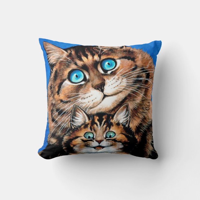 Funny Cat och Kitten, Louis Wain Kudde (Framsida)