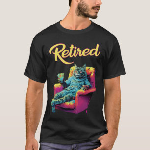 Funny Cat på soffan Pension T Shirt