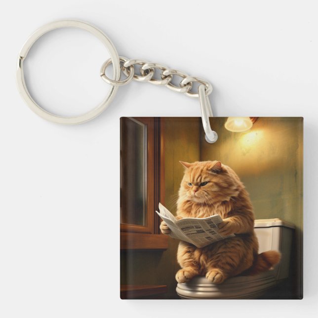 Funny Cat på Toilet | Quirky Bathroom Humor (Framsidan)