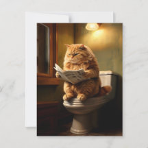 Funny Cat på Toilet | Quirky Bathroom Humor