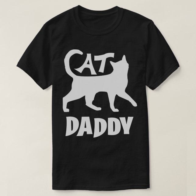 Funny Cat pappa T Shirt (Design framsida)