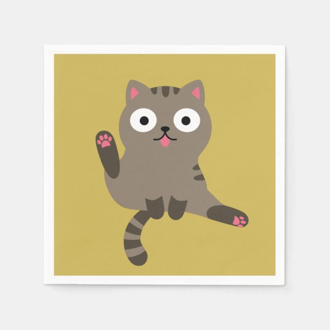 Funny Cat Pappersservett (Framsidan)