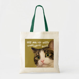 Funny Cat Photo Catnip-titel Tygkasse