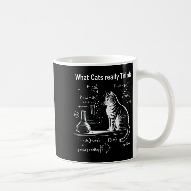Funny Cat Physics Humor Design What Cats Really Th Kaffemugg (Höger)