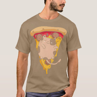 Funny Cat Pizza Premium  T Shirt