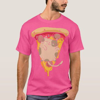 Funny Cat Pizza  T Shirt