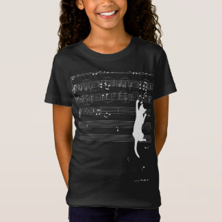 Funny Cat Playing With Music Note Cat Lover Gift T Shirt