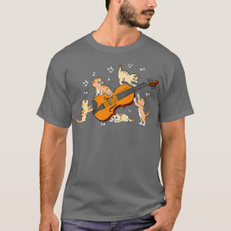 Funny Cat PlutViolin Player T Shirt