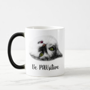 Funny Cat-positivt anpassade Magisk Mugg