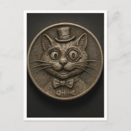 Funny cat. Postcard Vykort