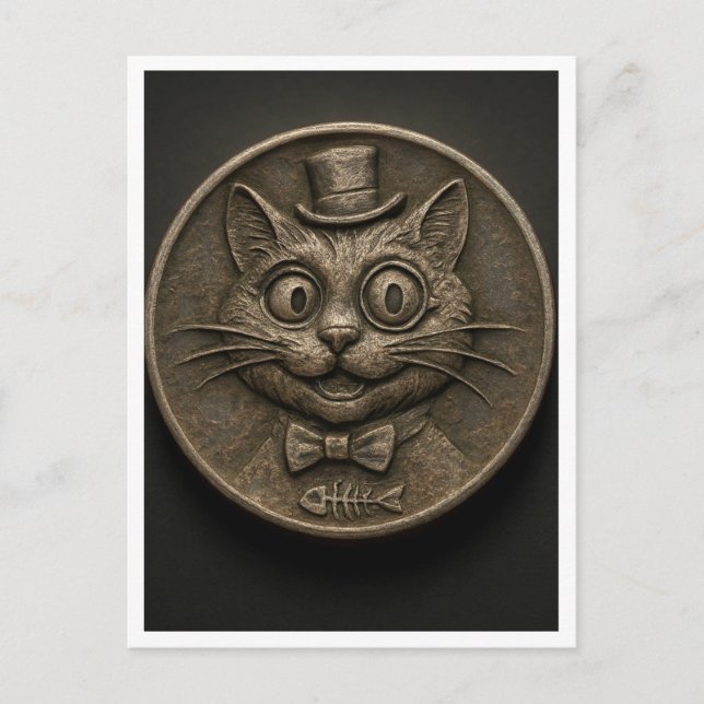 Funny cat. Postcard Vykort (Framsida)