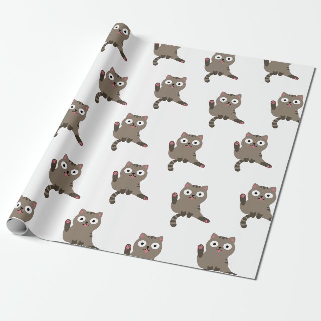 Funny Cat Presentpapper (Utrullad)