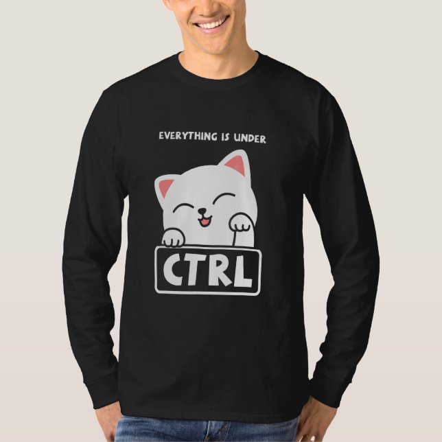Funny Cat Programmer Developer Coder Computer Scie T Shirt (Framsida)