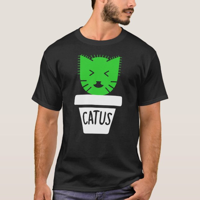 Funny Cat Pun - Catus T Shirt (Framsida)